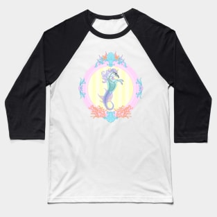 Framed Sea Unicorn (pastel) Baseball T-Shirt